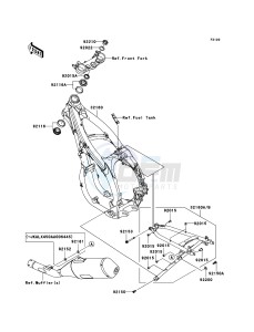 KLX450R KLX450A8F EU drawing Frame