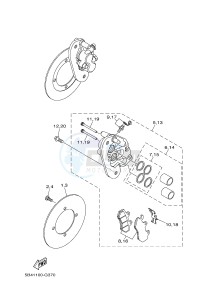 YXR700F YXR7FB RHINO 700 (1RB2 1RB3 1RB4 1RB5) drawing REAR BRAKE CALIPER