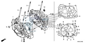 TRX500FE2G TRX500 Europe Direct - (ED) drawing CRANKCASE