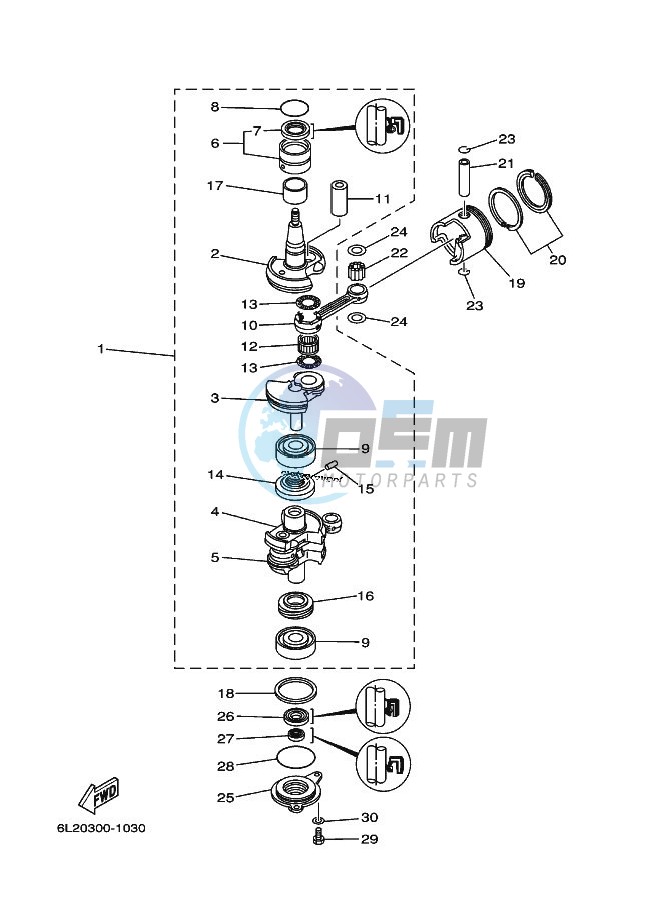 CRANKSHAFT--PISTON