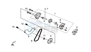 GTS 300I ABS L6 drawing OIL PUMP / V-BELT OIL PUMP