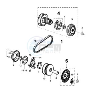 VIVA SL2C drawing CLUTCH 6 HOLES