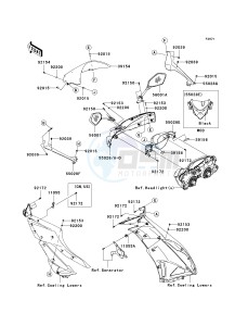 ZX 600 R [NINJA ZX-6R MONSTER ENERGY] (R9FA) R9FA drawing COWLING