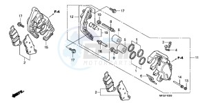 CB600FC drawing FRONT BRAKE CALIPER (CB600F/ F3)