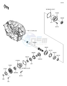 BRUTE FORCE 750 4x4i EPS KVF750HFF EU drawing Front Bevel Gear