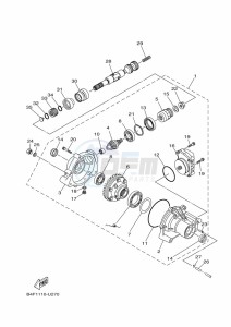 YFM700FWAD YFM7NGPLK (B4FR) drawing FRONT DIFFERENTIAL