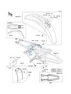 KX 450 E (KX450F MONSTER ENERGY) (E9FA) E9FA drawing FENDERS