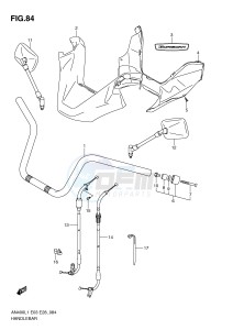 AN400 (E3-E28) Burgman drawing HANDLEBAR (AN400L1 E33)