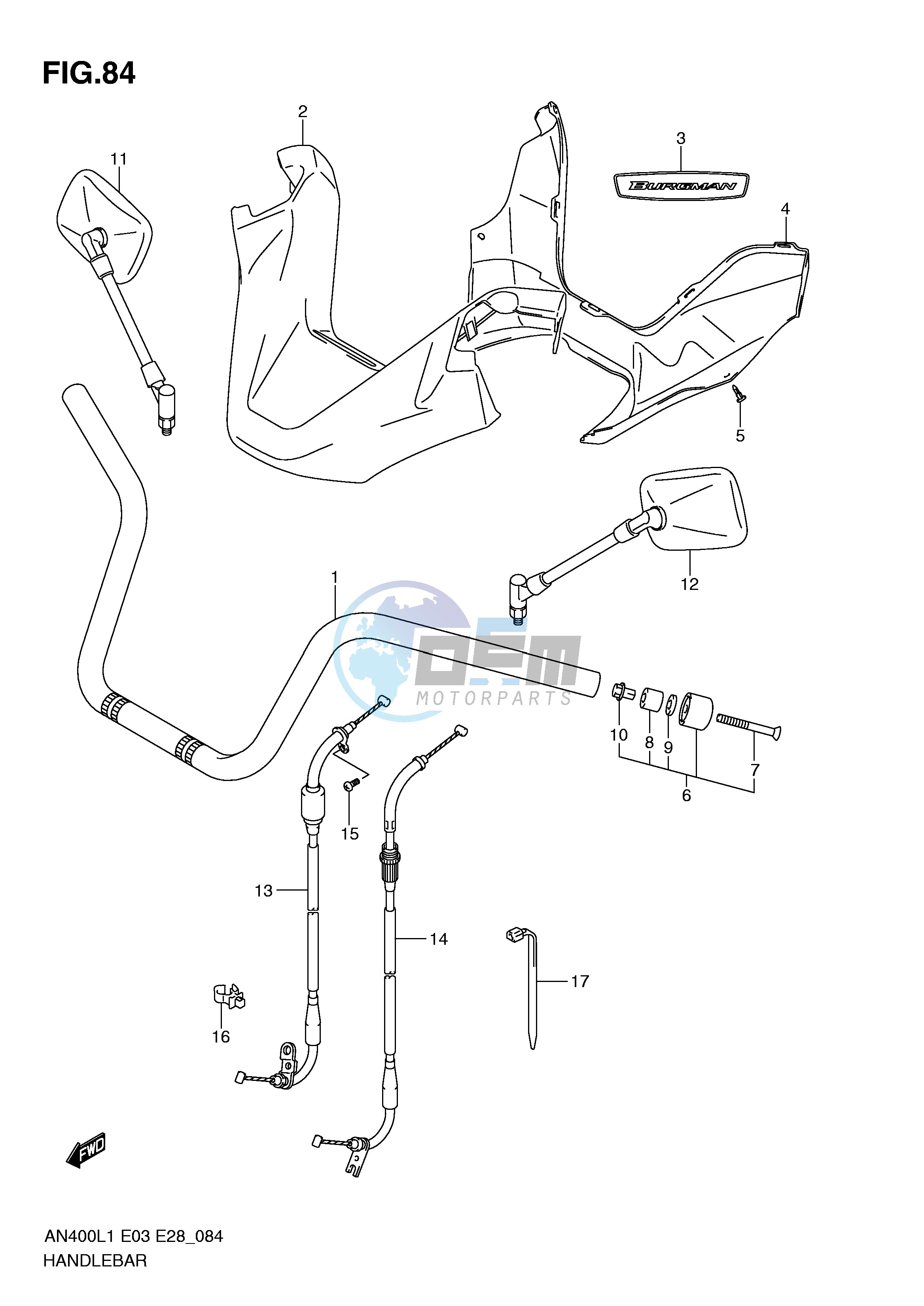 HANDLEBAR (AN400L1 E33)