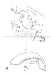 TU125 (E2) drawing HEADLAMP HOUSING