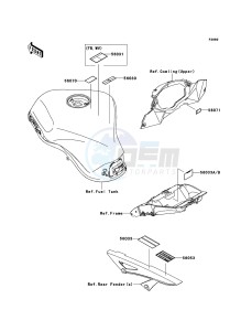 Z1000SX ABS ZX1000HBF FR GB XX (EU ME A(FRICA) drawing Labels