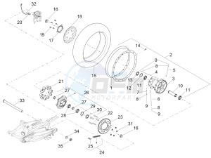 ETV 1200 Caponord Rally (EMEA, APAC) drawing Rear wheel