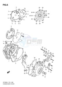 SFV650 (E21) Gladius drawing CRANKCASE COVER