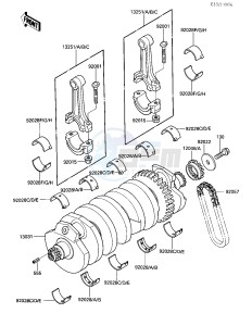 ZX 900 A [NINJA] (A1-A2) NINJA 900 drawing CRANKSHAFT