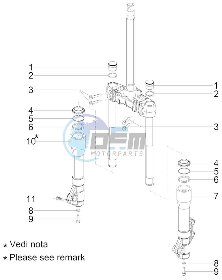 Fork's components (Kayaba)