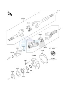 KAF 950 F [MULE 4010 DIESEL 4X4] (F9F-FAF) FAF drawing DRIVE SHAFT-REAR