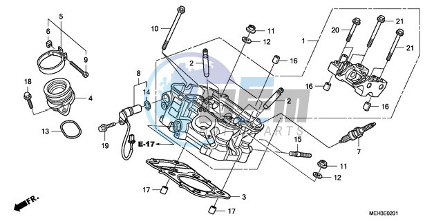 REAR CYLINDER HEAD