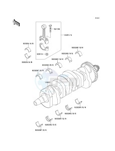 ZX 900 E [NINJA ZX-9R] (E1-E2) [NINJA ZX-9R] drawing CRANKSHAFT