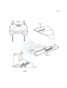 ZX 600 E [NINJA ZX-6] (E4-E6) [NINJA ZX-6] drawing DECALS-- RED- --- ZX600-E6- -