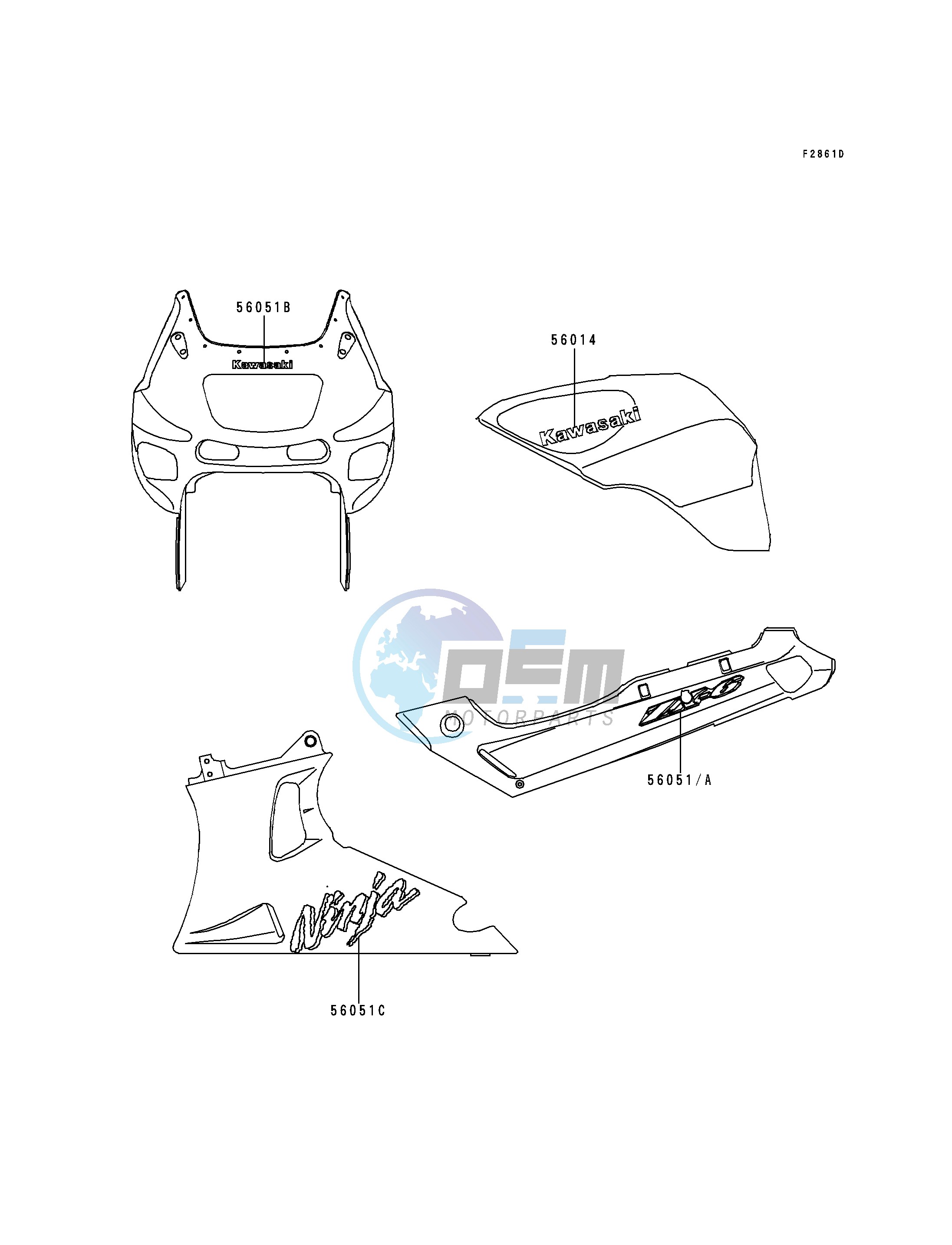 DECALS-- RED- --- ZX600-E6- -