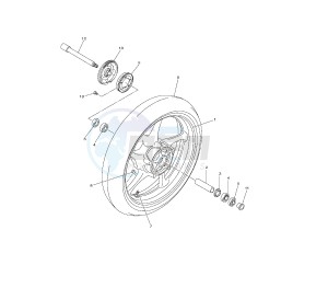 FZ8-SA 800 drawing FRONT WHEEL