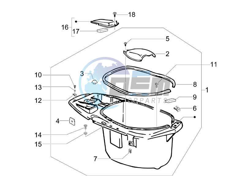 Helmet box - Undersaddle