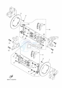 YXZ1000E YXZ1000R (B5J4) drawing FRONT BRAKE CALIPER