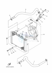 YFM700FWAD GRIZZLY 700 EPS (BDE4) drawing RADIATOR & HOSE