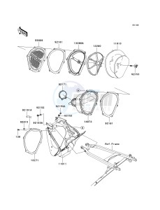 KX 450 D [KX450F] (D6F) D6F drawing AIR CLEANER