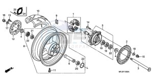 CBR600RR9 Korea - (KO) drawing REAR WHEEL