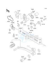 EX 500 D [NINJA 500R] (D6-D9) [NINJA 500R] drawing GEAR CHANGE MECHANISM