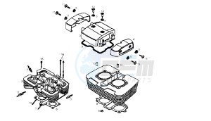 DXR - 250 CC drawing CYLINDER HEAD