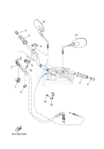 MTM690-U MTM-690-U XSR700 (B345 B345) drawing STEERING HANDLE & CABLE