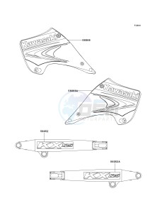 KX 125 M (M1) drawing DECALS