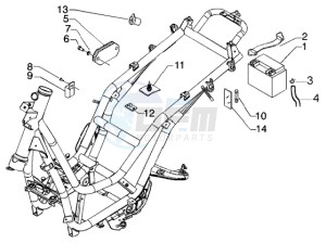 Beverly 125 RST drawing Electrical device - Battery