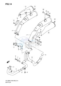 DL1000 (E3-E28) V-Strom drawing MUFFLER