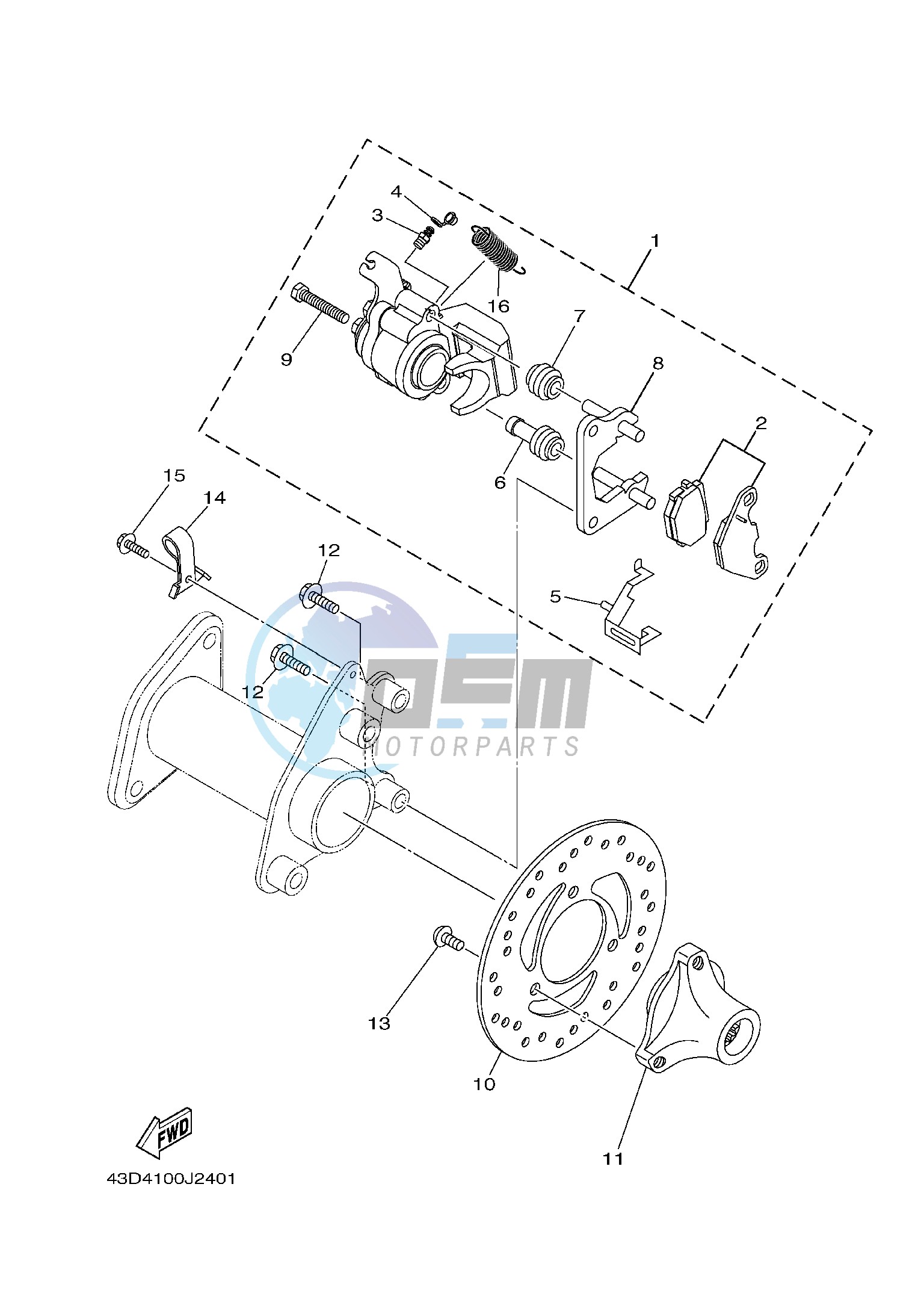 REAR BRAKE CALIPER