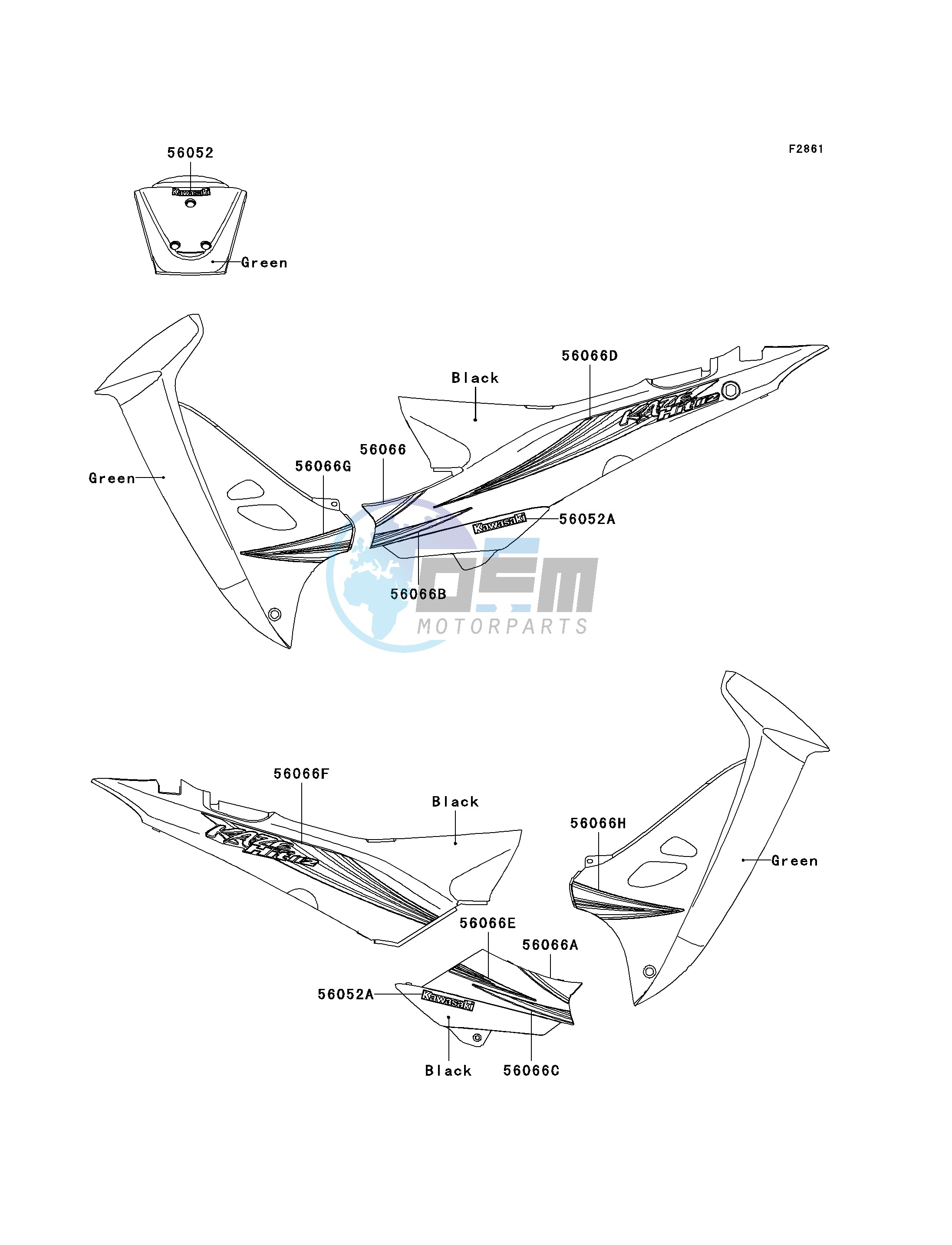 DECALS-- GREEN- --- D6F- -