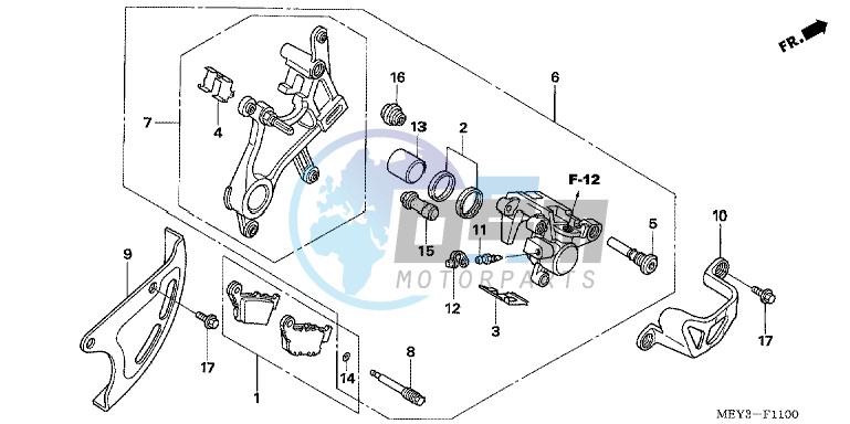 REAR BRAKE CALIPER