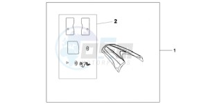 CB600FA9 Europe Direct - (ED / ABS) drawing REAR SEAT COWL PEARL COOL WHITE