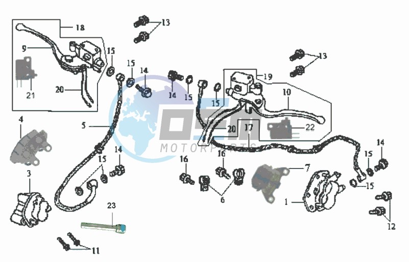 BRAKE CALIPER FR / RR /  BRAKE LEVERS