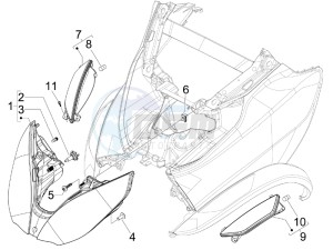 MP3 300 ie Touring drawing Head lamp - Turn signal lamps