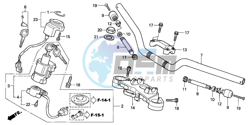 HANDLE PIPE/TOP BRIDGE (CB600F3/4/5/6)