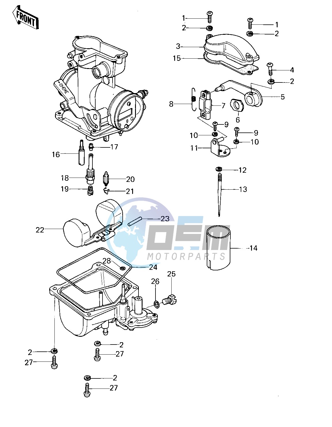 CARBURETOR PARTS -- 78-79 KL250-A1_A1A_A2- -