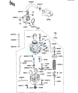 KX 500 B [KX500] (B1) [KX500] drawing CARBURETOR