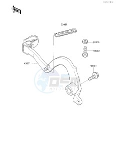 KX 250 D [KX250] (D2) [KX250] drawing BRAKE PEDAL