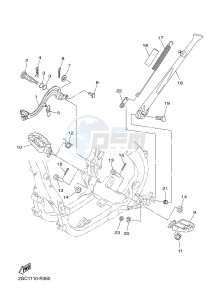 WR450F (2GCC) drawing STAND & FOOTREST