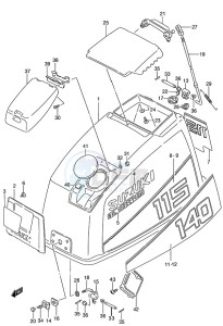 DT 115 drawing Engine Cover (1986 to 1987)