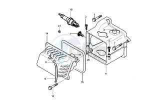 LIBERTY 4T 50 drawing Cylinder head cover