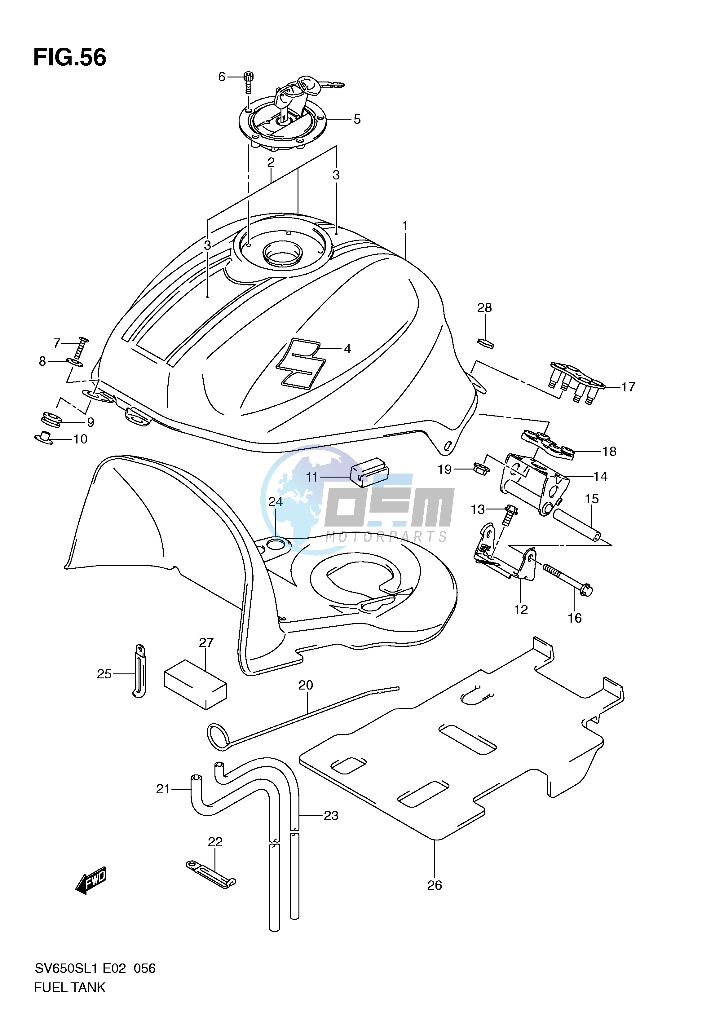 FUEL TANK (SV650SL1 E2)